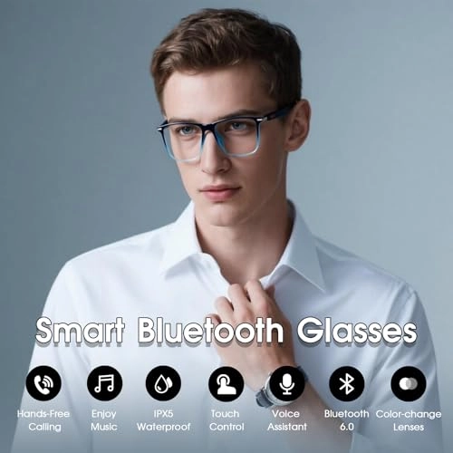 Uf-15 Ai Smart Glasses - 160+ Languages Photochromic Lenses IPX5 Waterproof