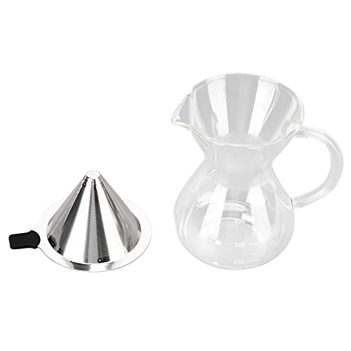 Coffee Teapot - High borosilicate glass + stainless steel 400 ml