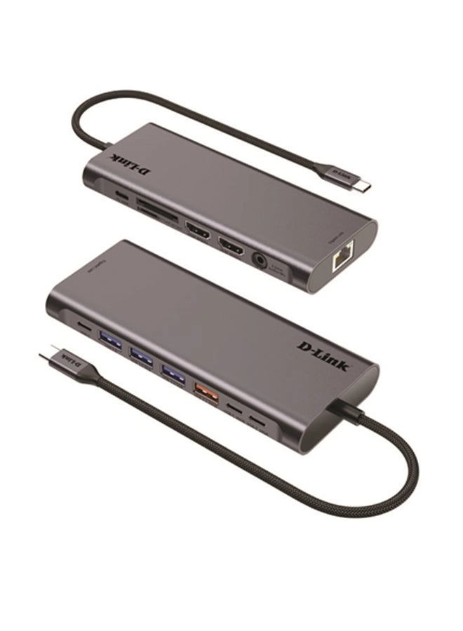 D-Link DUB-C114 - 14-in-1 USB-C Hub 3x USB-A 2x HDMI 4K@60Hz 100W PD