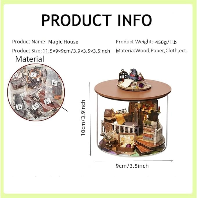 Miniature Wooden Dollhouse Furniture Kit - Creative Room 1:24