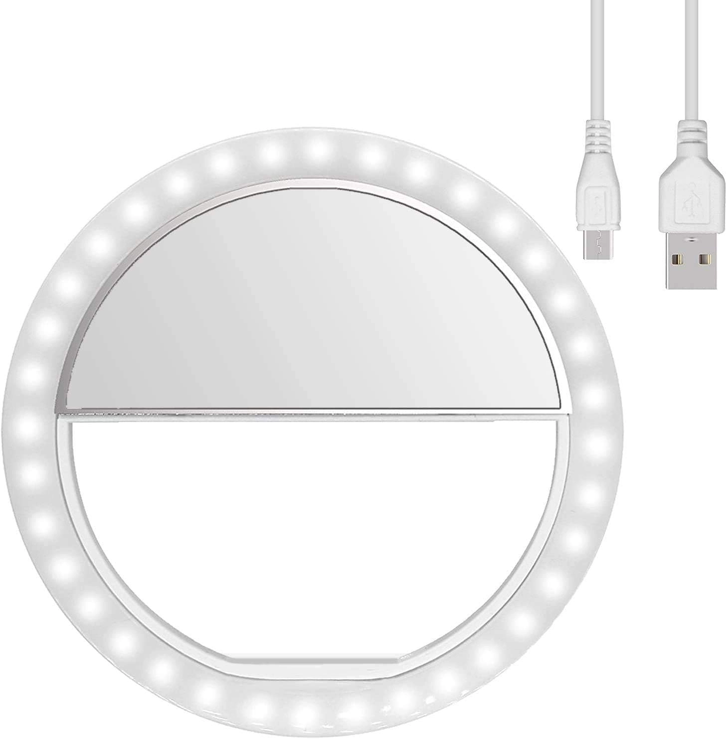 TERRIFI Selfie Ring Light - 3 Light Modes Clip-On