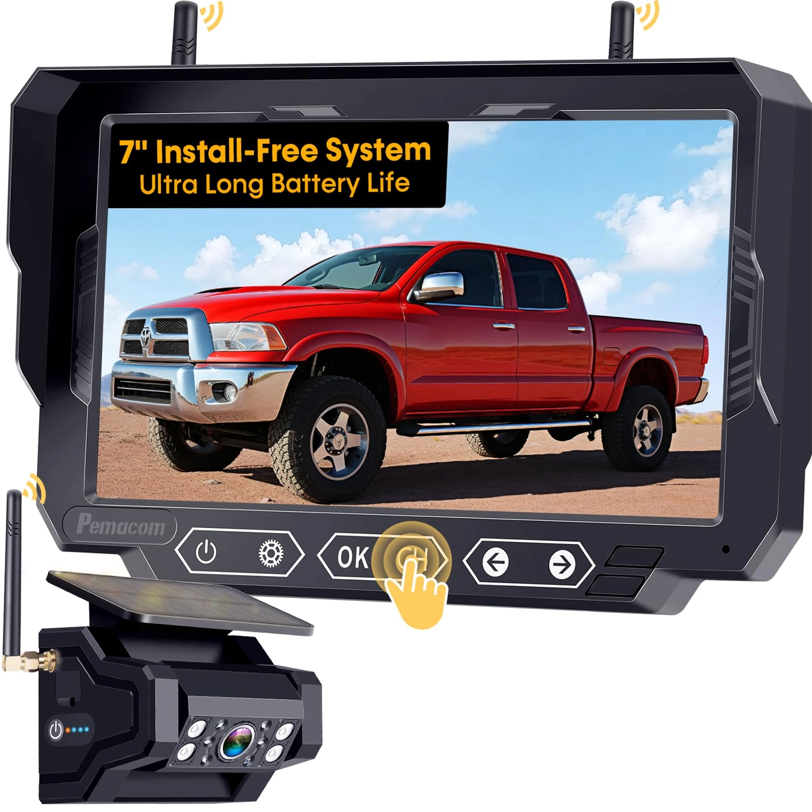 Shenzhen Longhui Electronics Co., Ltd. Magnetic Solar Wireless Backup Camera - Night Vision wireless 1080P