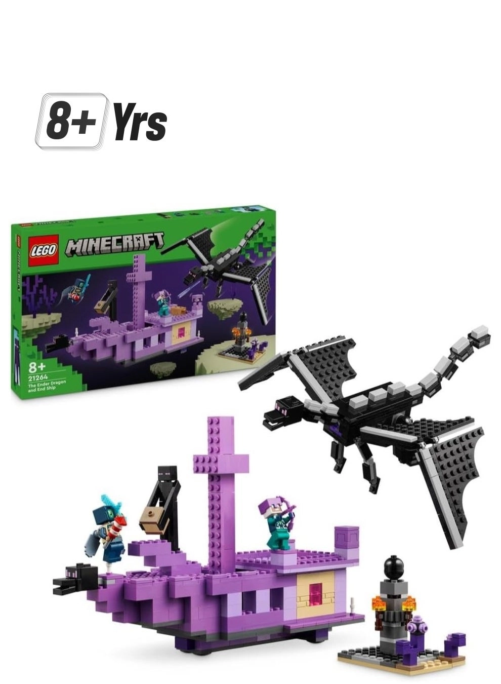 Minecraft The Ender Dragon and End Ship (21264)