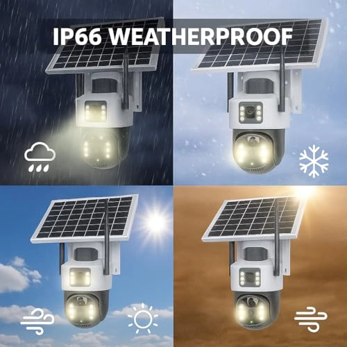 Wireless 4G Solar Security Camera 1080p