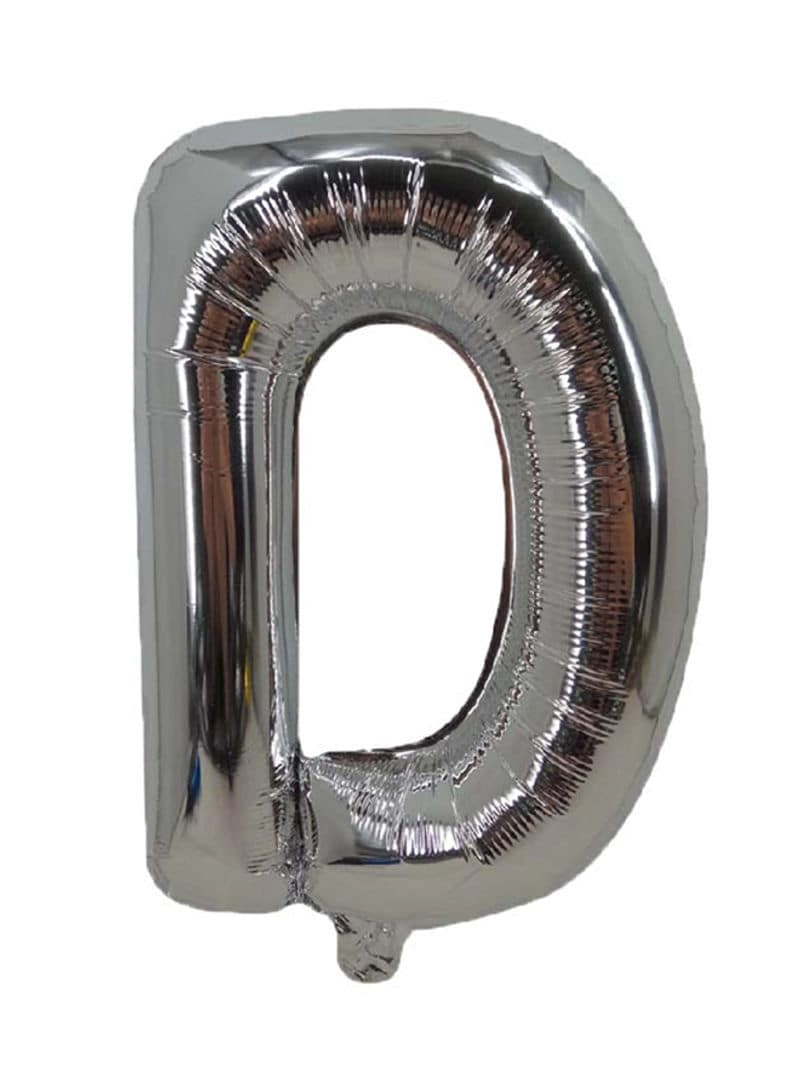 Party Time Trading LLC Letter D - Foil 16Inch Silver