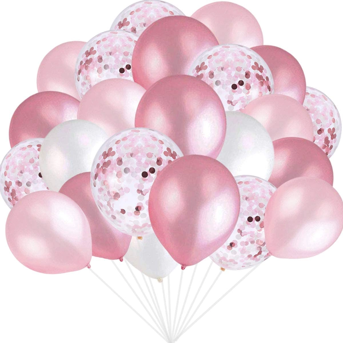 Pink and White Balloons - 90 pcs Hen Party Wedding Baby Shower Birthday Party