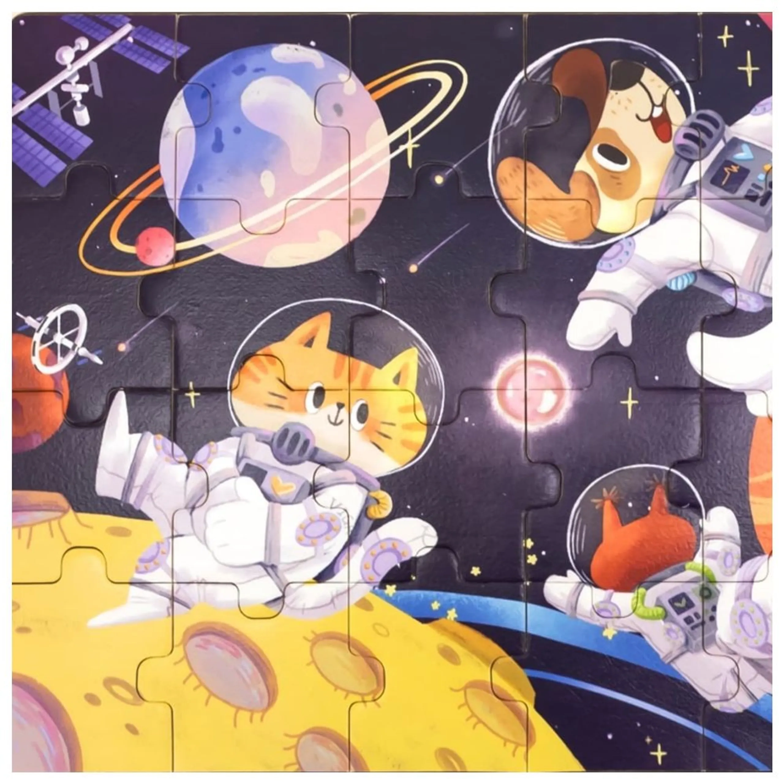 Space Adventures Wooden Puzzle (29464294-44646) - 24 pcs