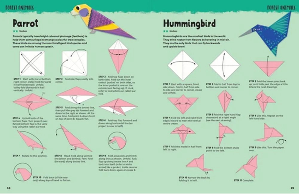 Ultimate Origami Paper Folding Activity Book - 6+ years 40 pcs