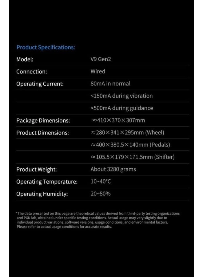V9 Gen 2 Racing Wheel & Pedals - PC/Xbox/PS4/Switch
