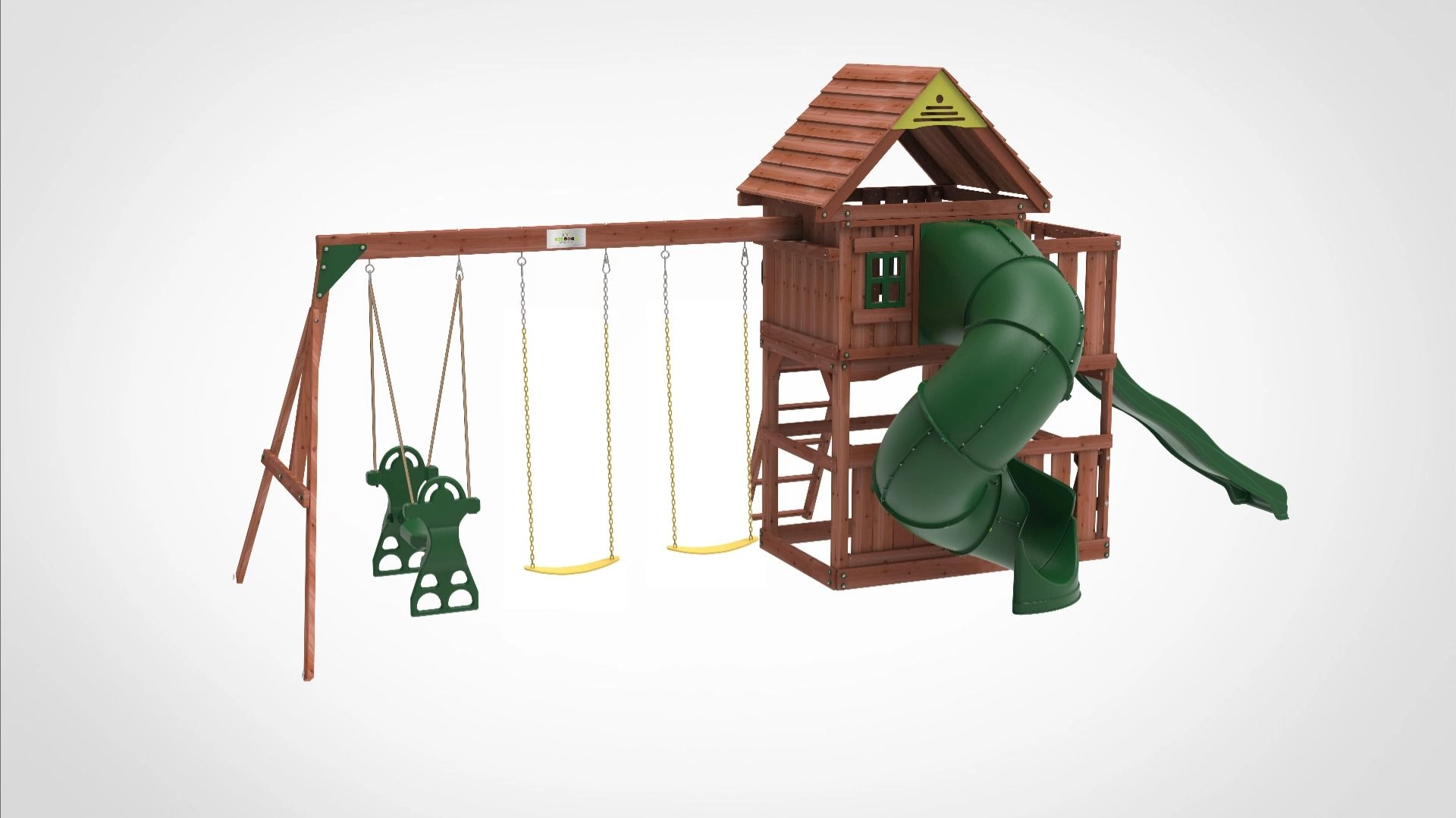 Kiddoro Little heros HQ - 2 Swings Tube slide