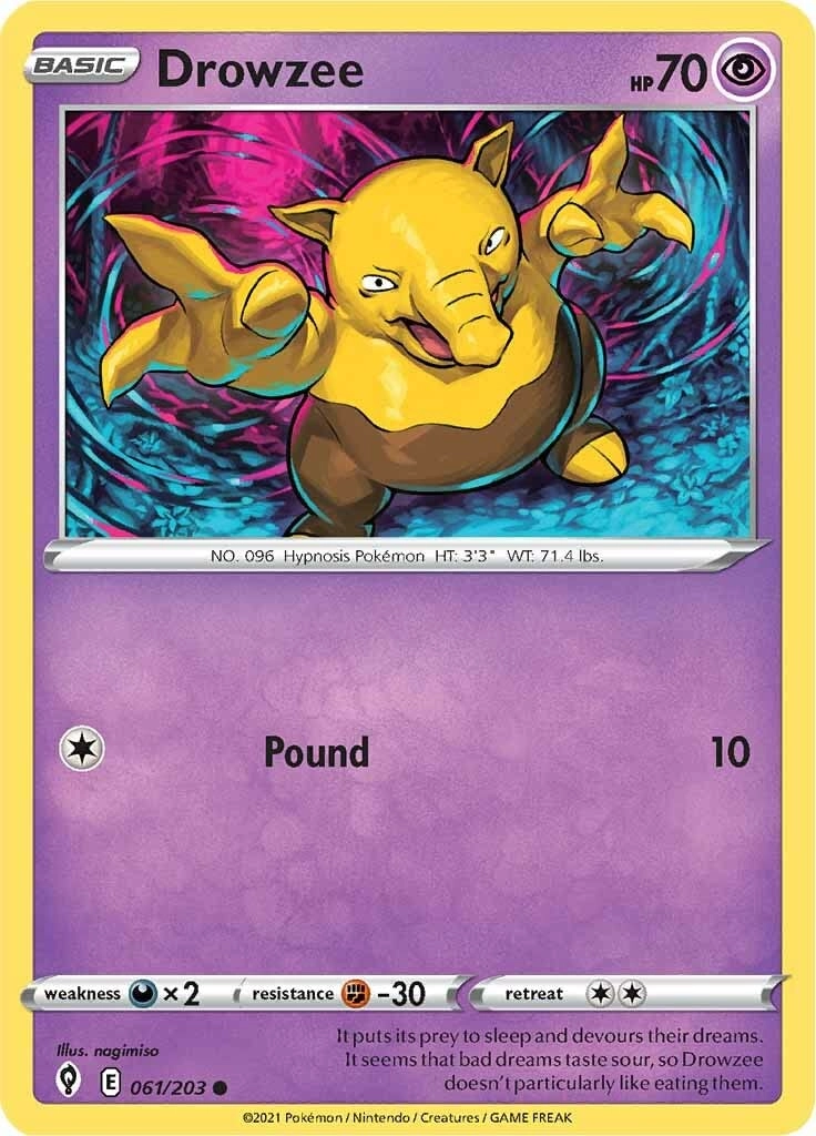 Pokemon USA, Inc. Drowzee 061/203