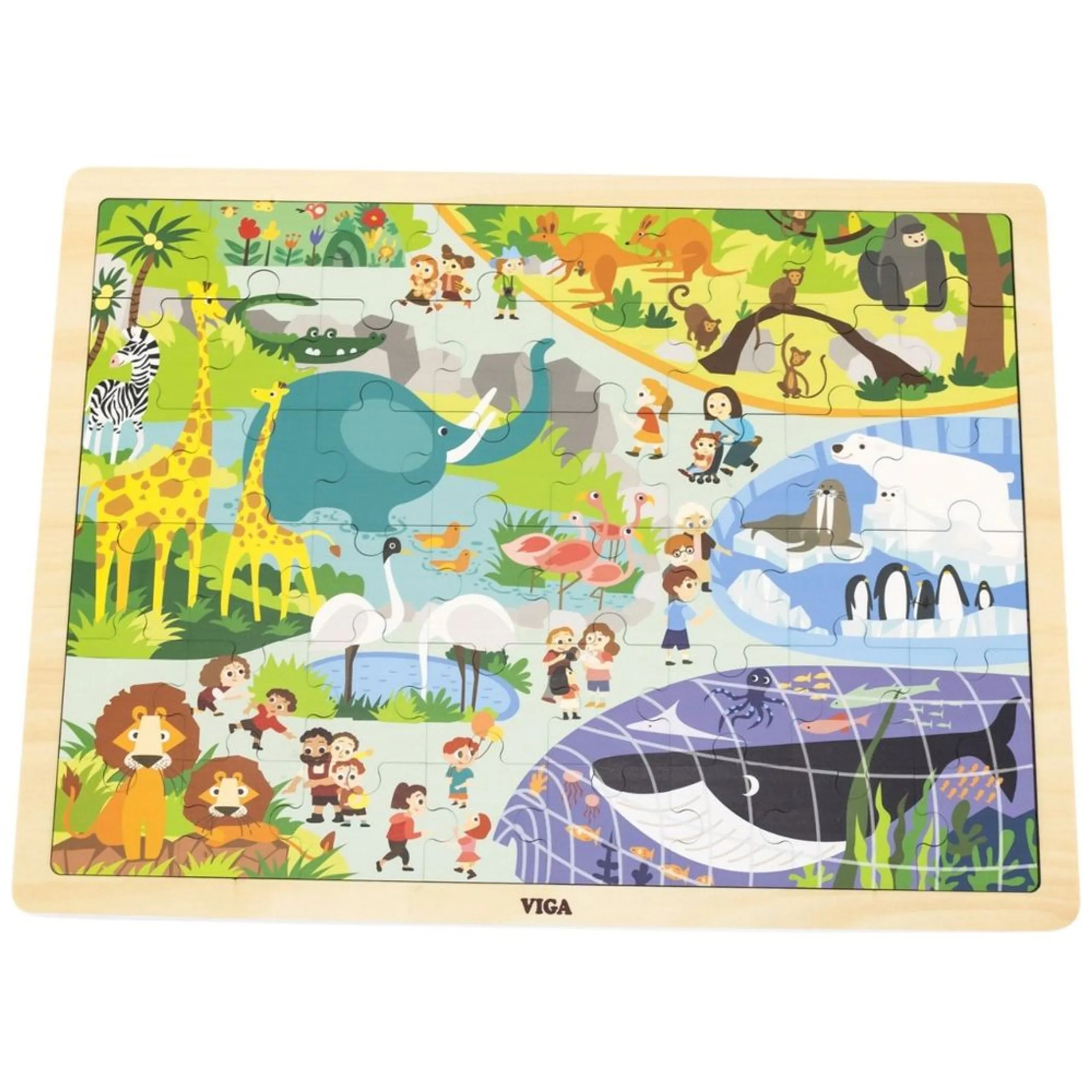 Zoo Wooden Puzzle (SW-44587) - 48 pcs
