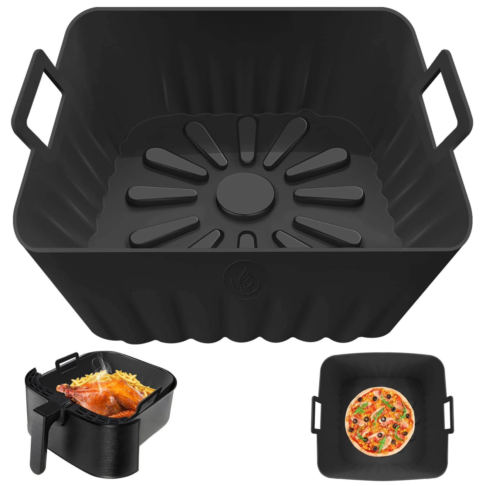 GWYXC Square Air Fryer Liners - Silicone 2 piece(s)