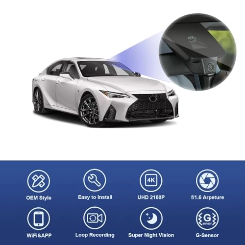 Front 2K and 1080P Rear 1440 X 1080 for Lexus IS 2017-2022