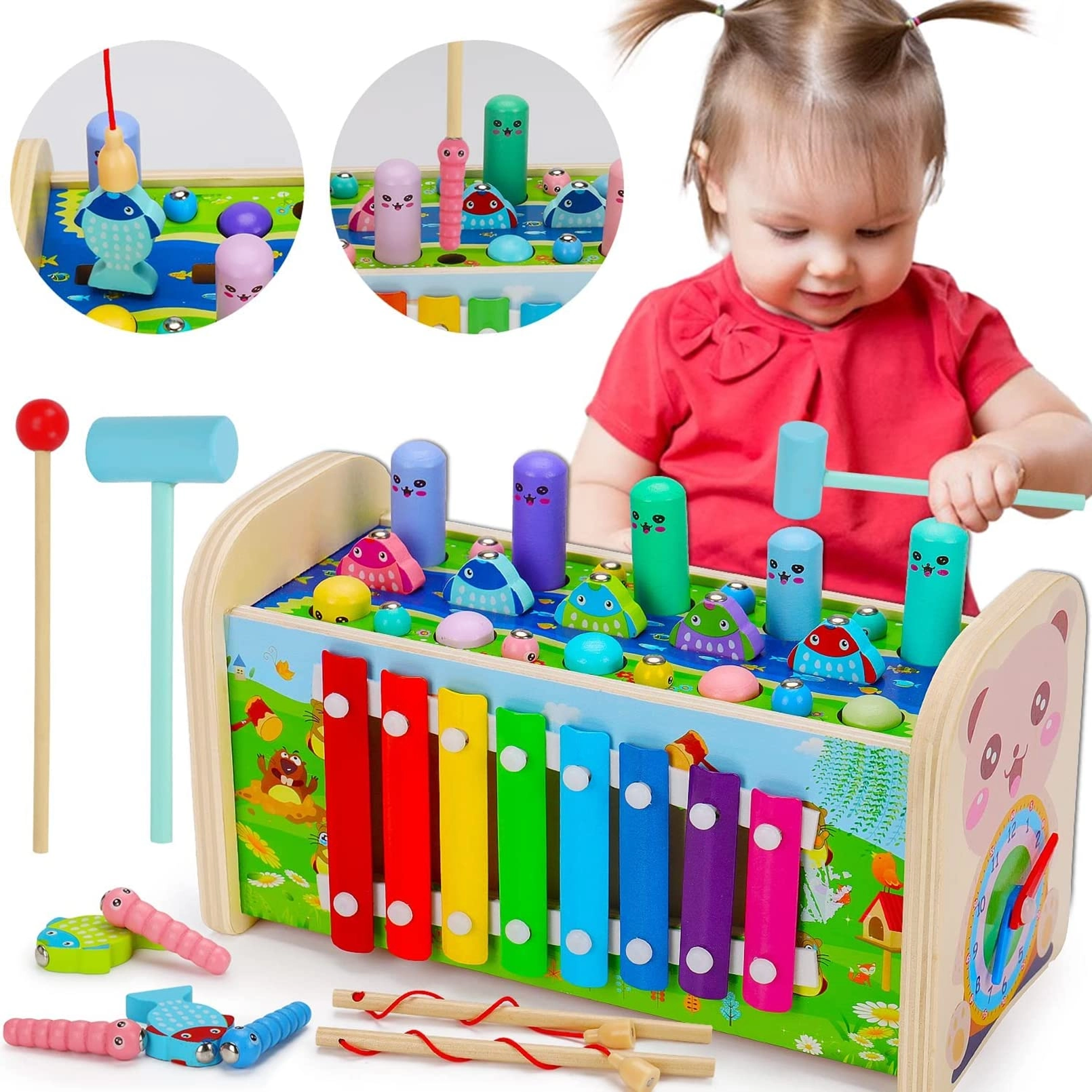 Wooden Activity Cube - 2 - 12 months