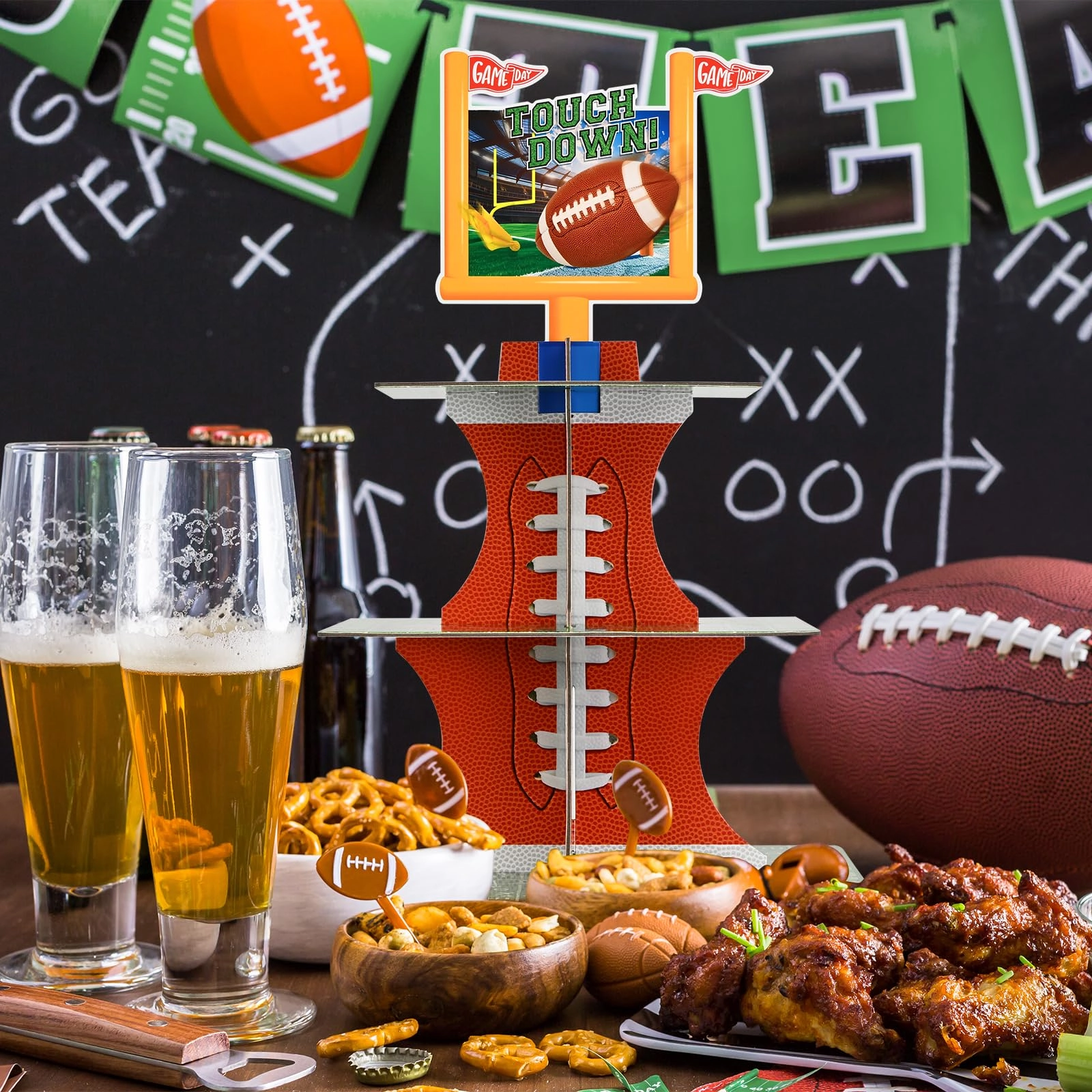 Touchdown Cupcake Stand - 1.0 Count Football Theme Birthday & Tailgate Party