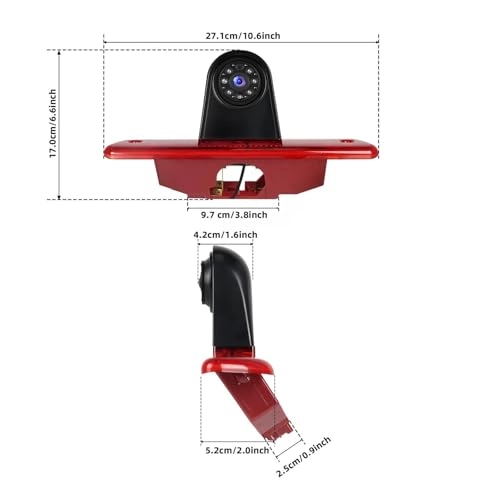 Brake light camera - Night vision + 5 inch Monitor