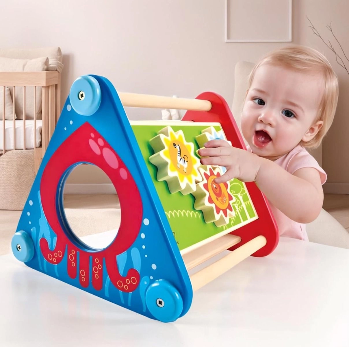 Take Along 5 Sided Wooden Sensory Activity Box - 10 Months