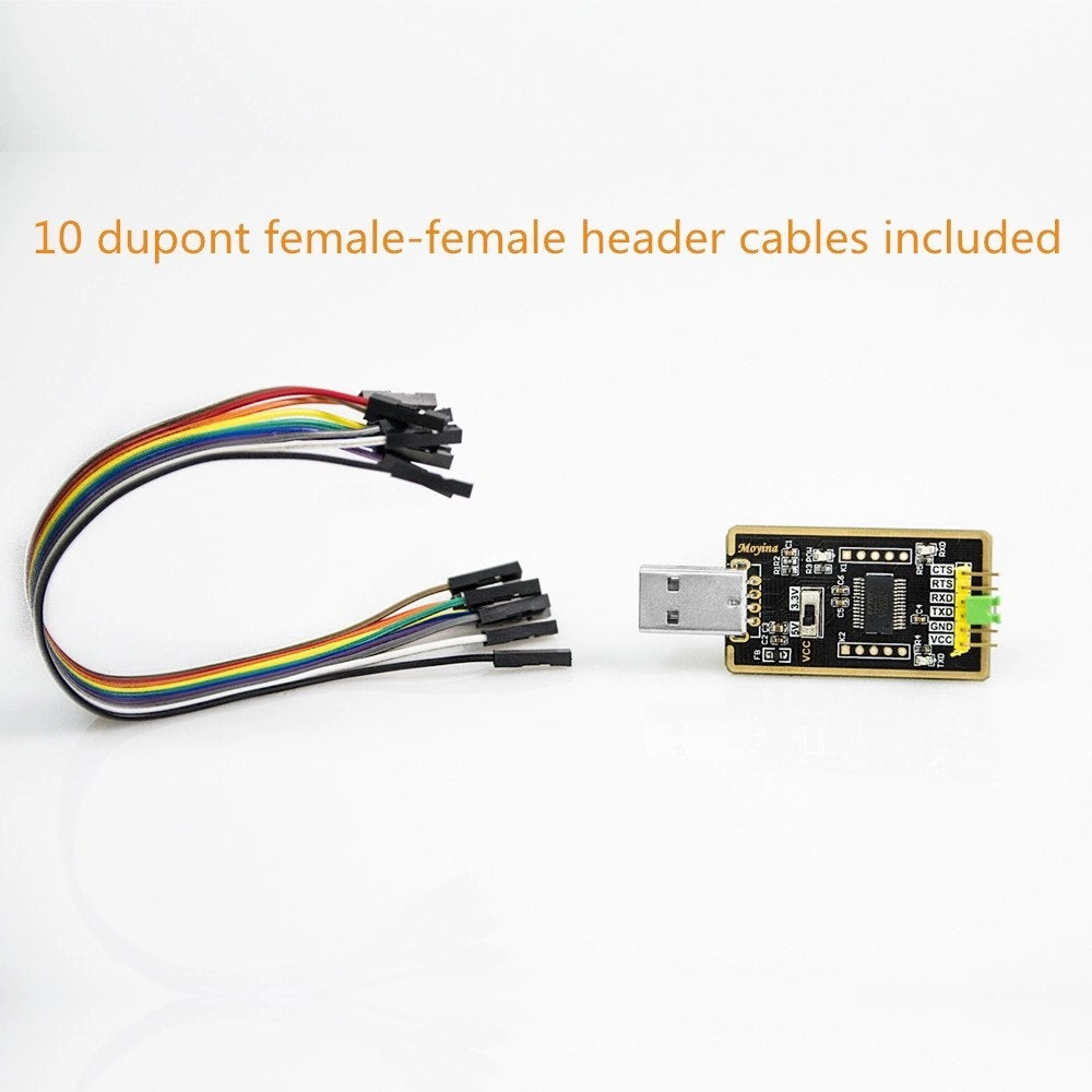 USB to TTL Module - FT232RL + Jumper + Dupont Cables - 10 x