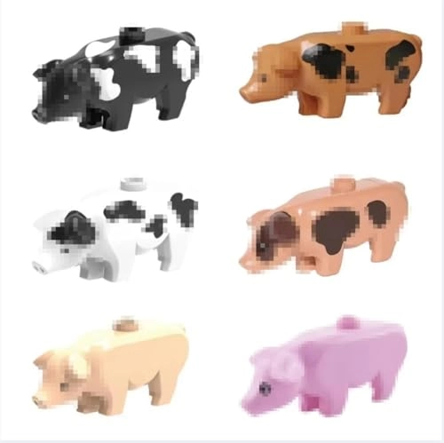 Animal Mini Figures - Pig 6pcs