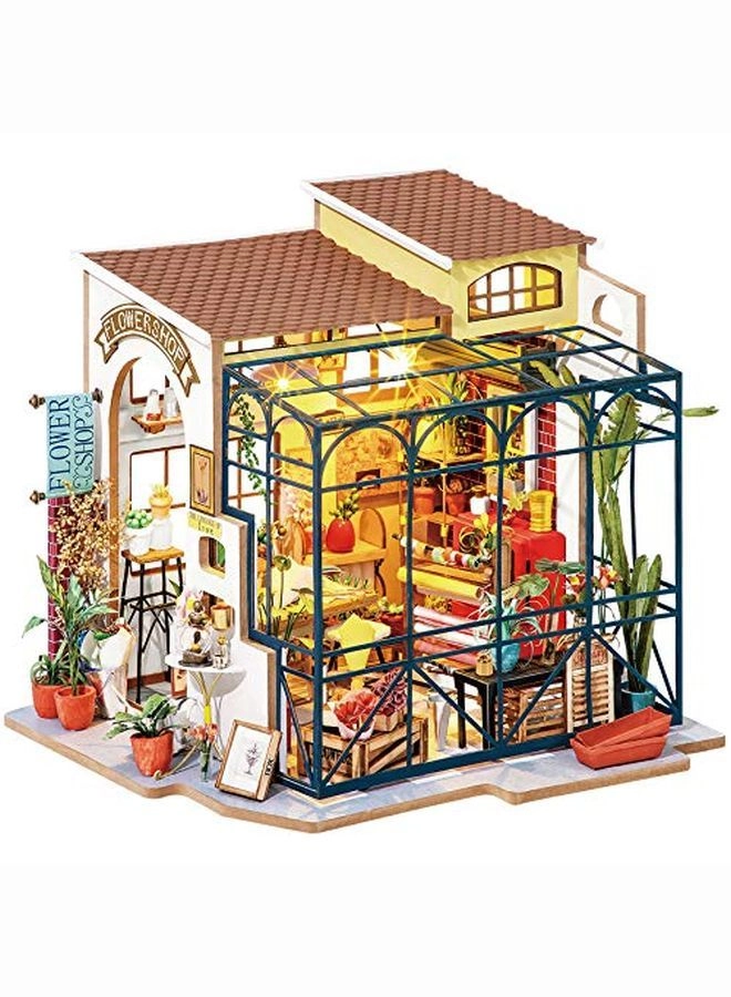 DIY Miniatures Dollhouse Kit - Emily's Florist 1/24