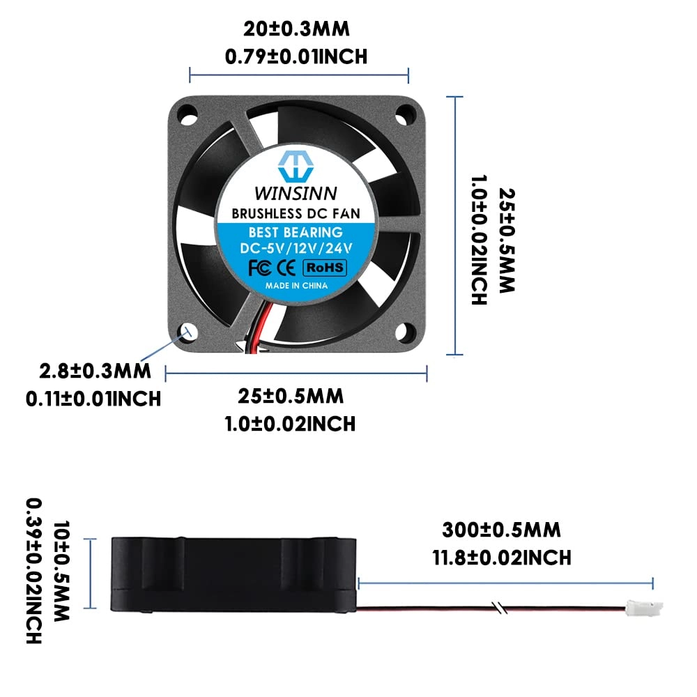 DC Fan - Pack of 5Pcs 25mm