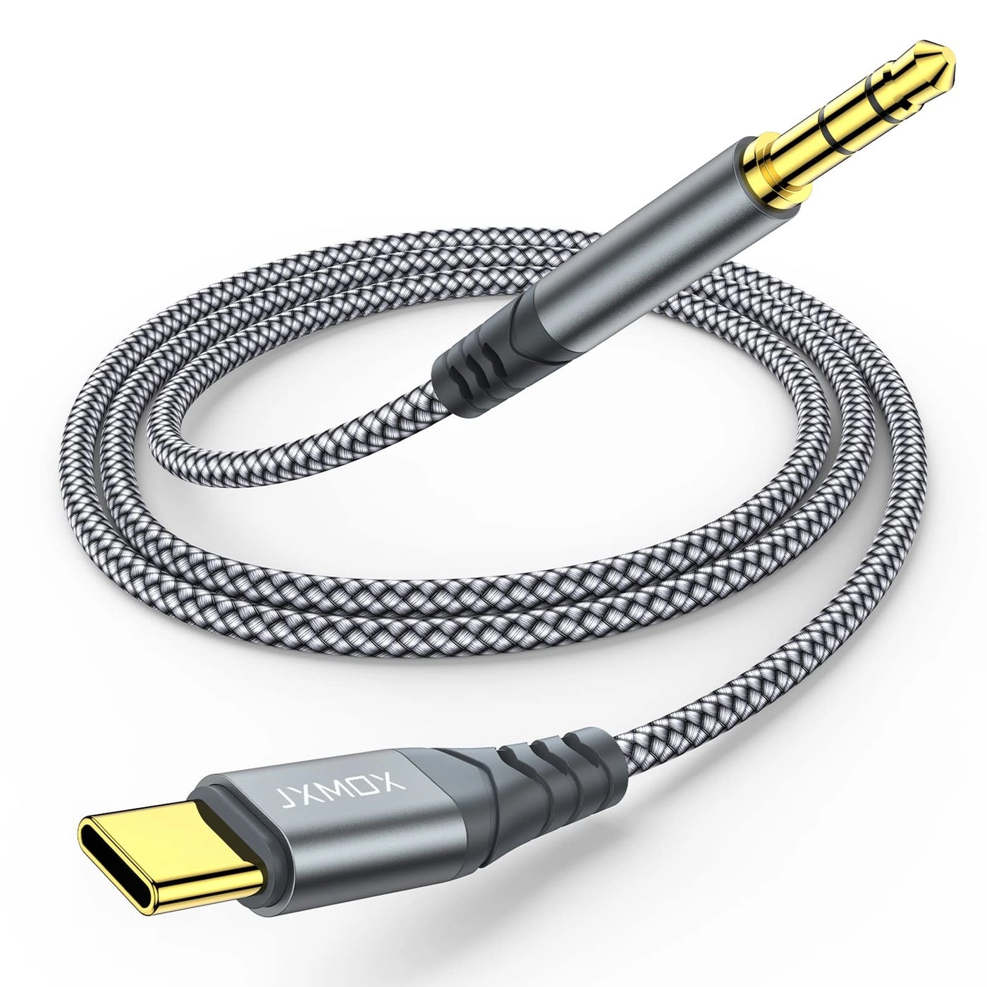 JXMOX USB C to 3.5mm Audio Aux Jack Cable - 4ft
