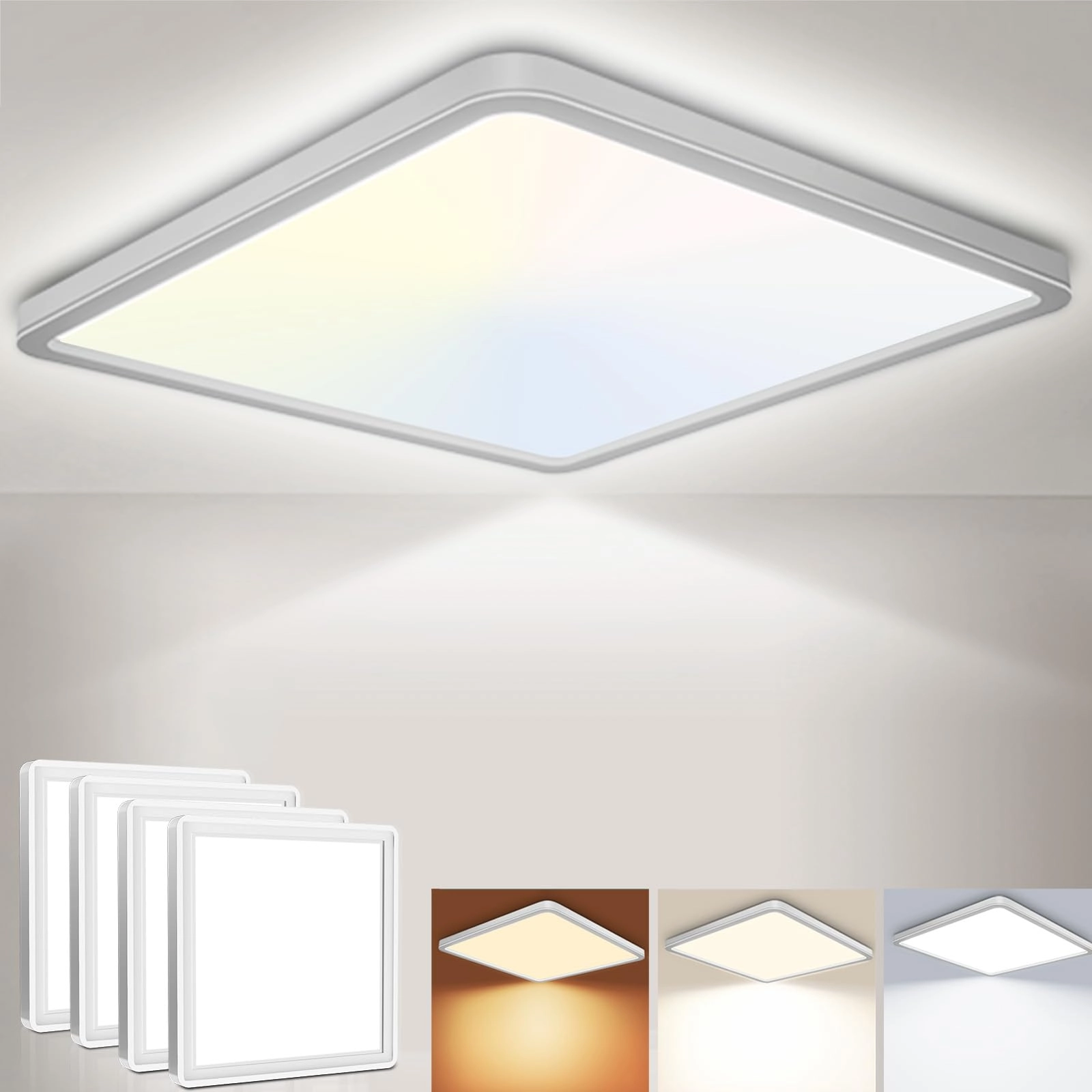 rravdst 29CM LED Ceiling Light - 3000K 4000K 6500K Pack