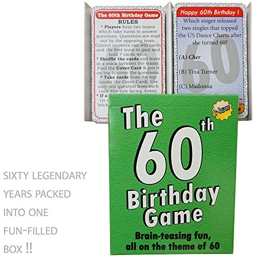 60th Birthday Game - English Kid,Teen,Adult