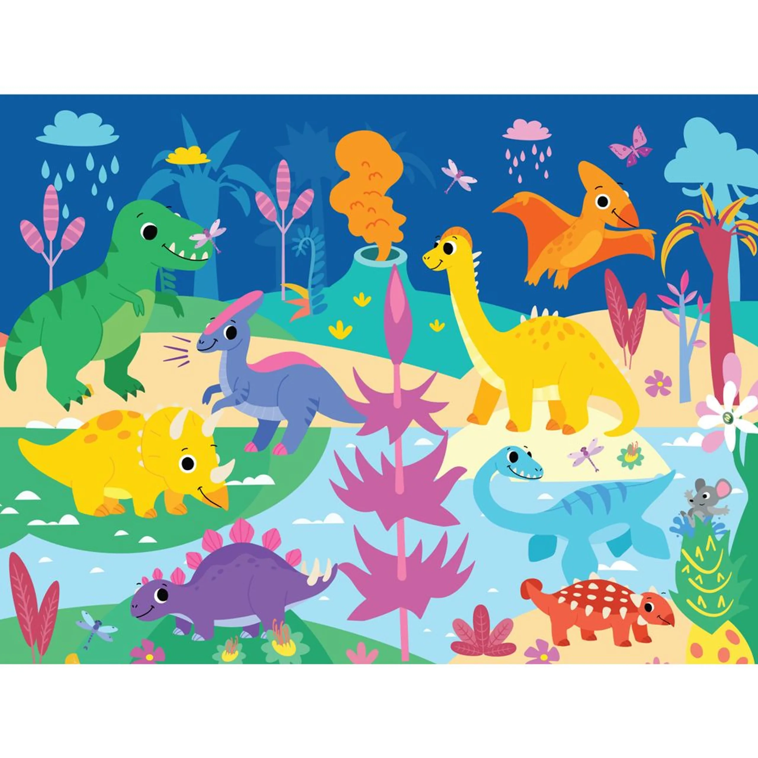 Junior Jigsaw Carry & Play Puzzle Set - Roarsome Dinosaurs - 4 to 6 years 45 pieces