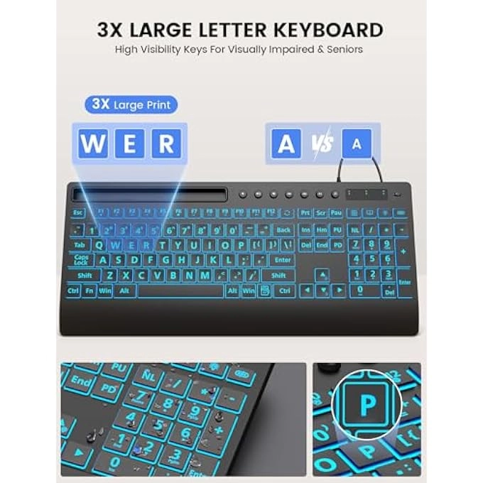 LARGE PRINT BACKLIT KEYBOARD