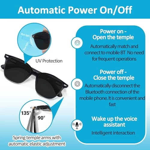 AI Smart Glasses - Bluetooth 5.4 Real-Time Translation Anti-Blue Light Lenses