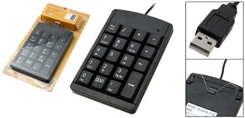 Numeric Keypad - USB Wired 19 keys Black