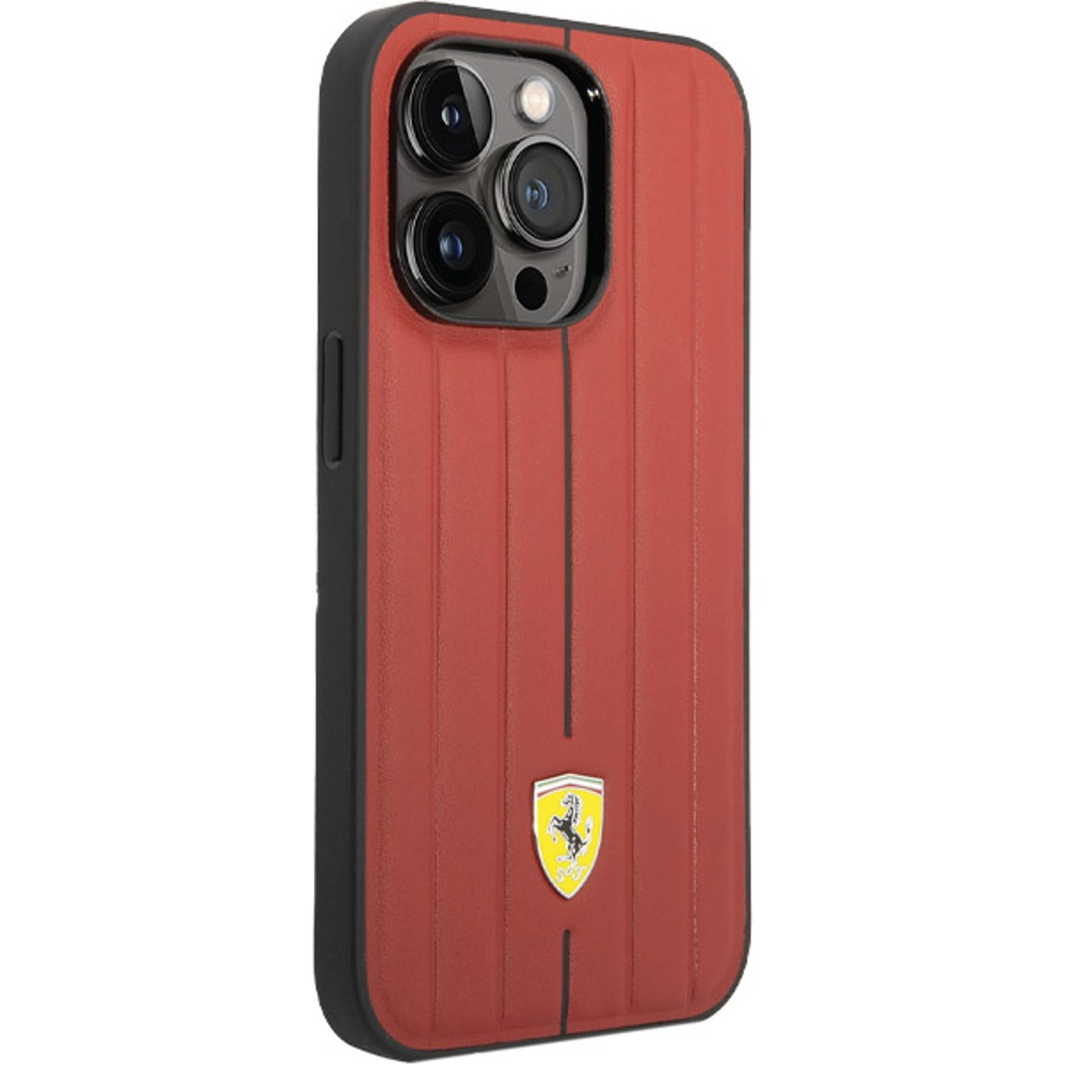 Leather Case Embossed Stripes for iPhone 14 Pro Max