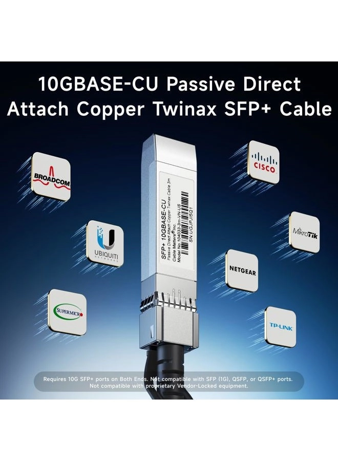 SFP+ 10GBASE-CU Passive Direct Attach Copper Twinax Cable - 0.5m