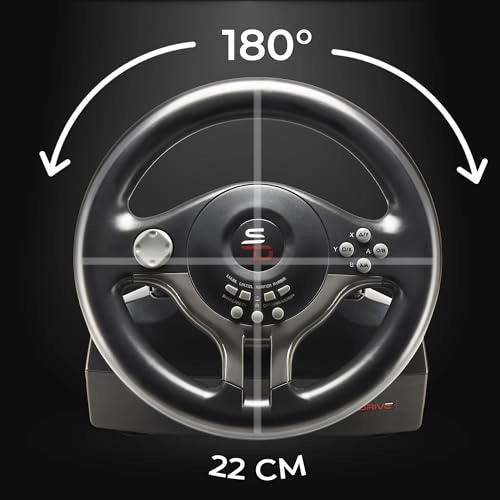 Superdrive SV250 Racing Wheel & Pedals - Nintendo Switch 2/Switch/PS4/Xbox Series X/S/Xbox One/PC with pedals and gearshift paddles
