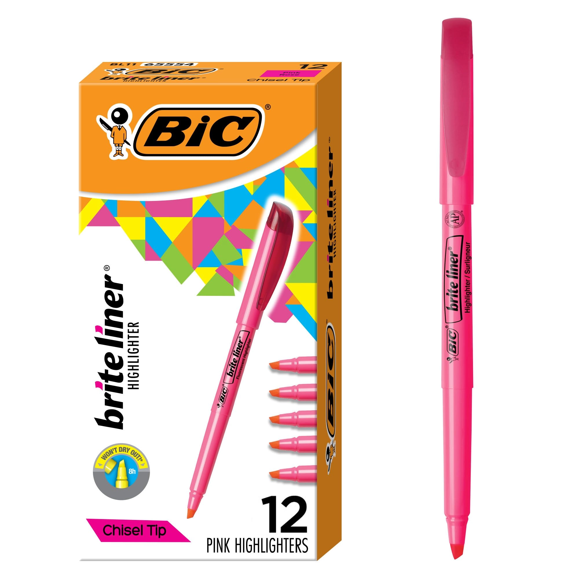 BIC Corporation Brite Liner - Pink Chisel
