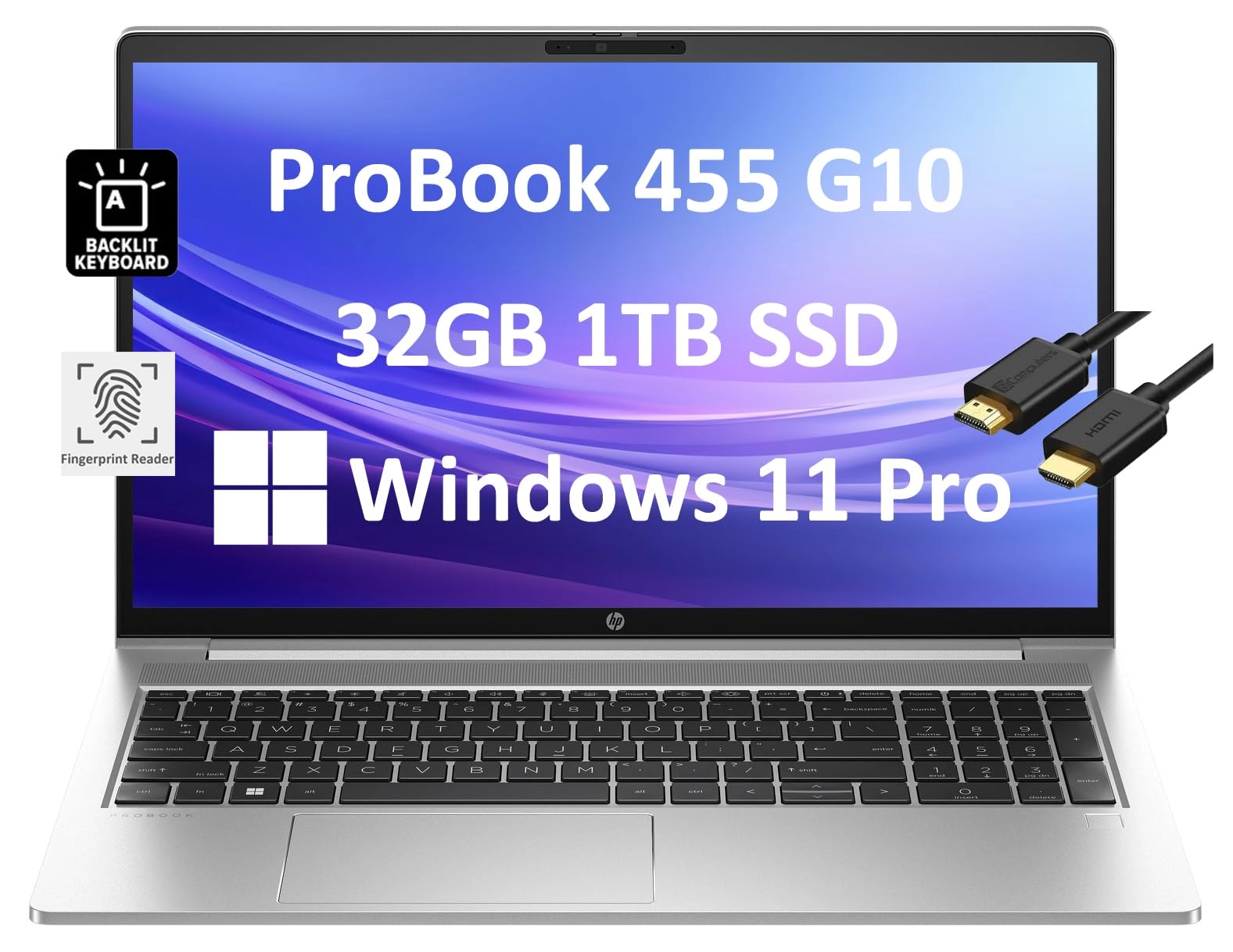 ProBook 455 G10 - 15.6'' Ryzen 5-7530U 32GB DDR4 1TB SSD