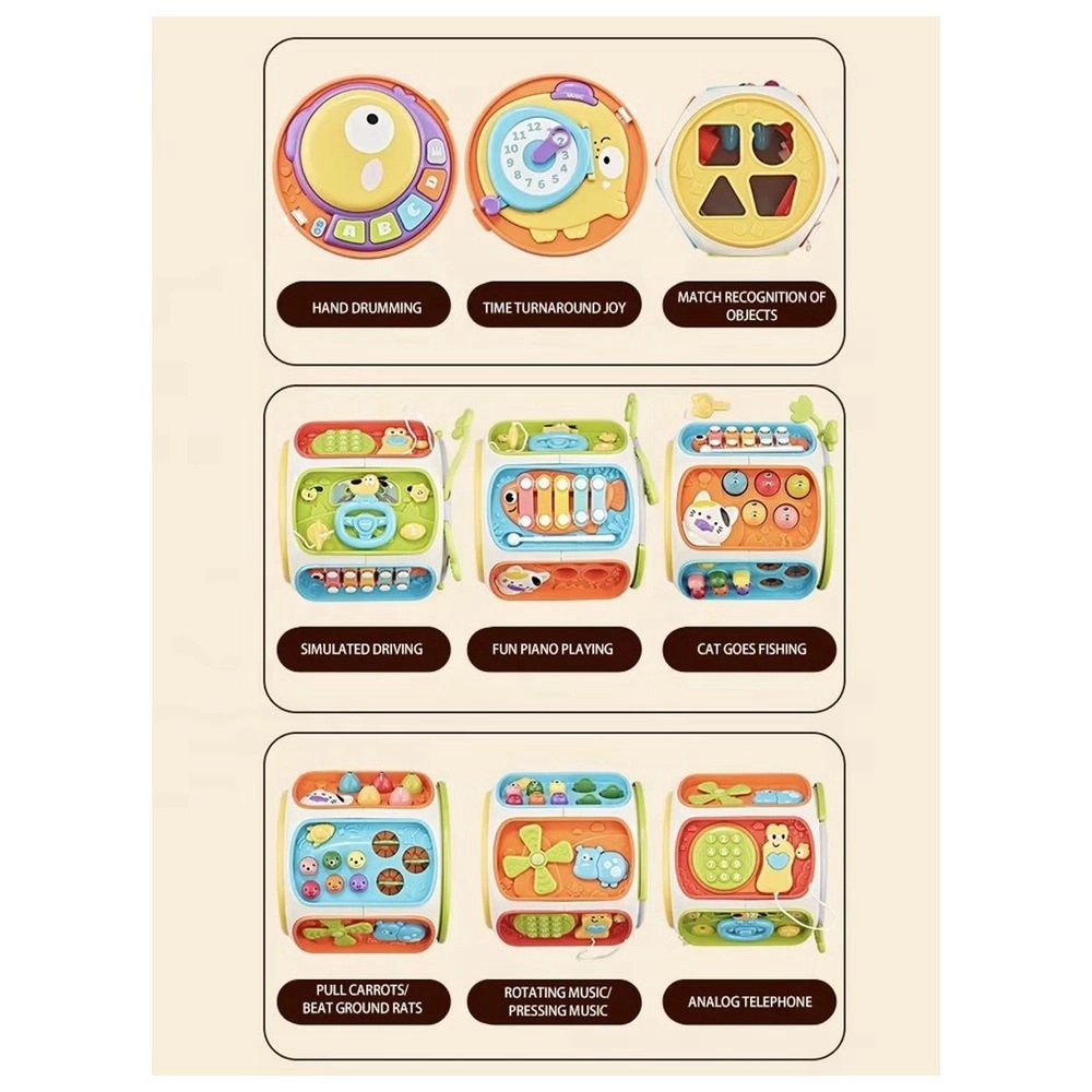 Multi-Activity 9-Sided Educational Toy - 18m+