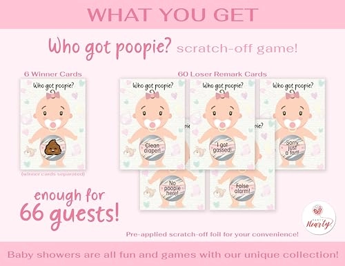 Baby Shower Games - 66 pcs Adult English