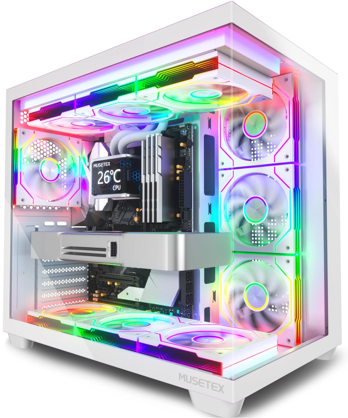 Y6 - 270° Full View Tempered Glass ATX Mid Tower