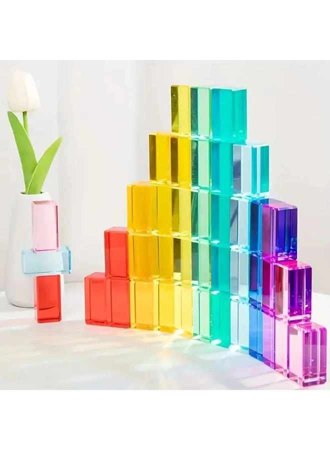 Generic Acrylic Cube Building Blocks - 16pcs