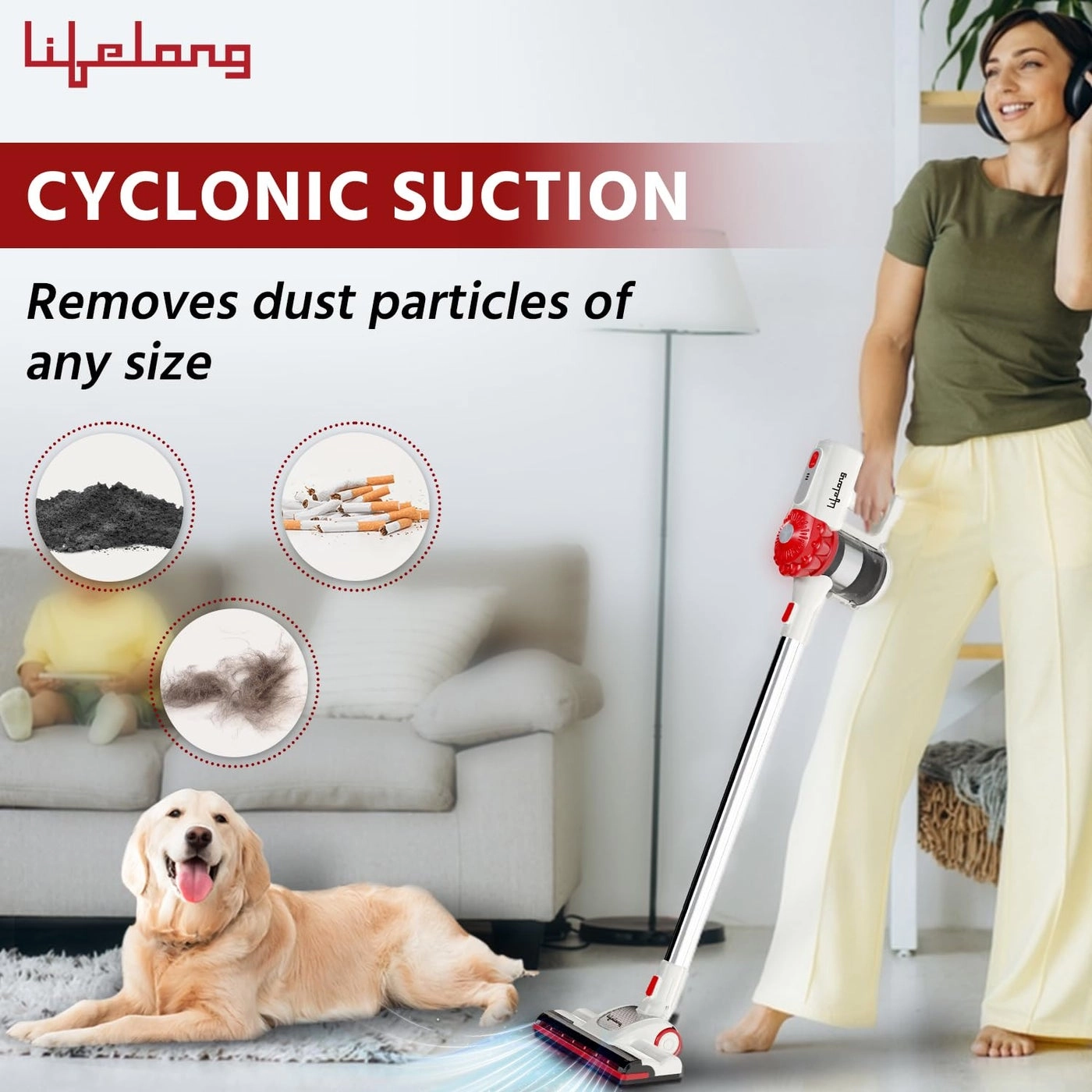 Cordless Vacuum Cleaner - 05L 130W Cyclonic Technology