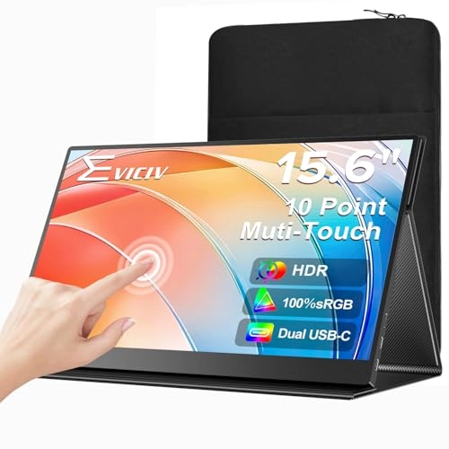 EVICIV Portable Monitor Touchscreen - 15.6-inch 1920 x 1080