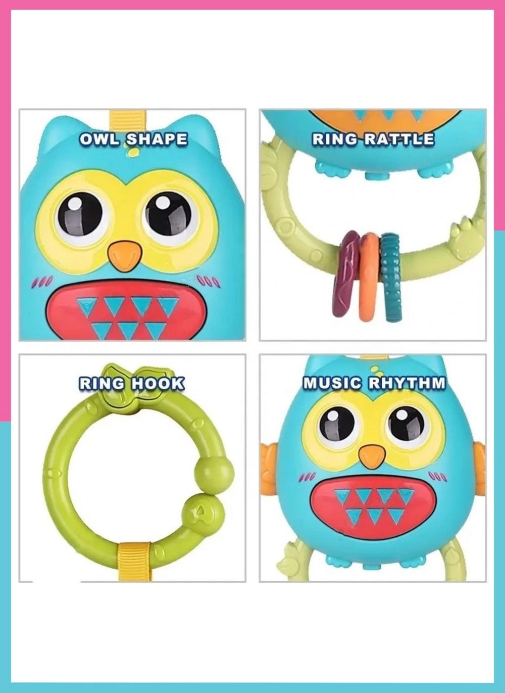 Baby Stroller Plush Hanging Mobile Rattle Toy - Suitable for 3 months and above