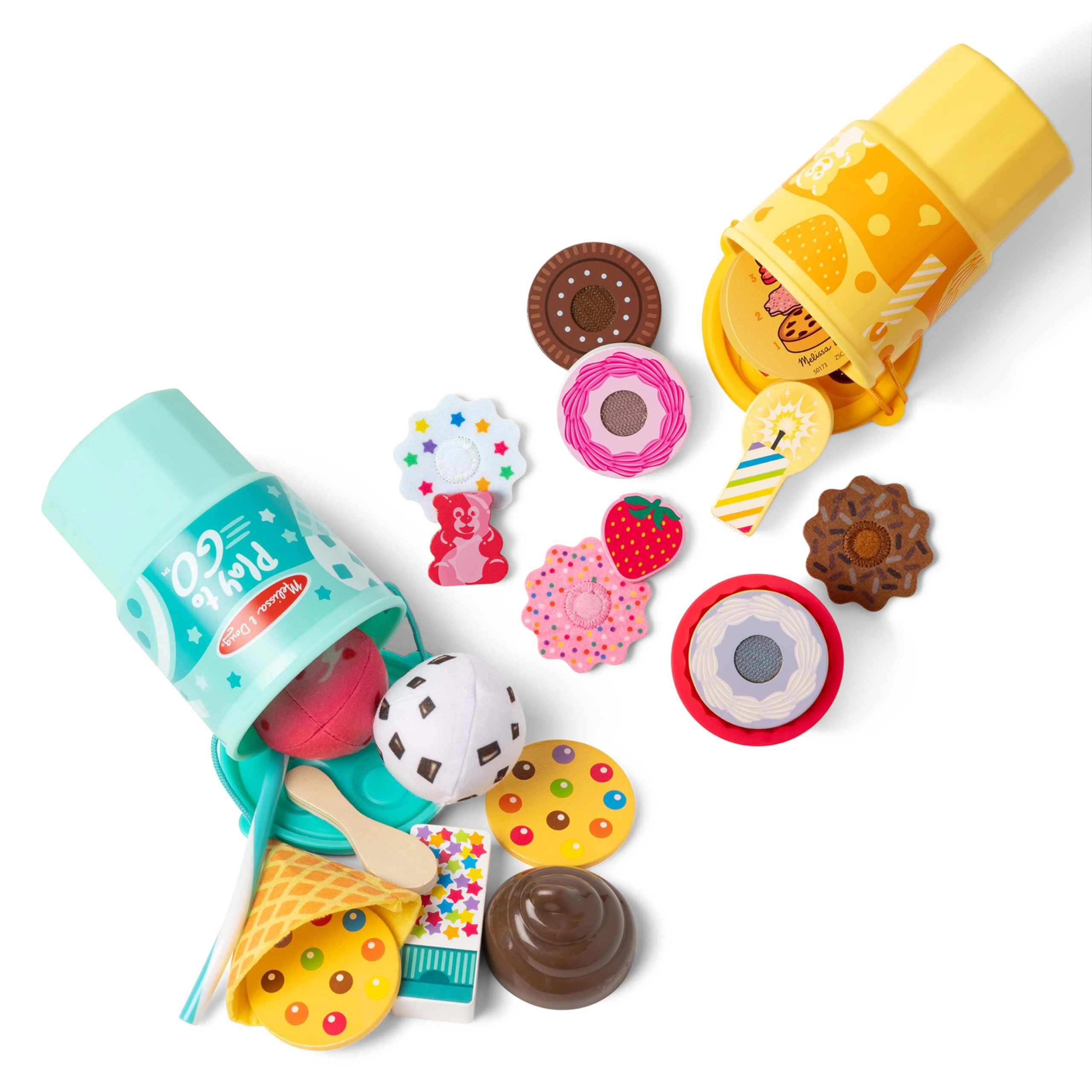 Melissa & Doug Play to Go Cake and Cookies - 12 pcs + Play to Go Ice Cream - 11 pcs