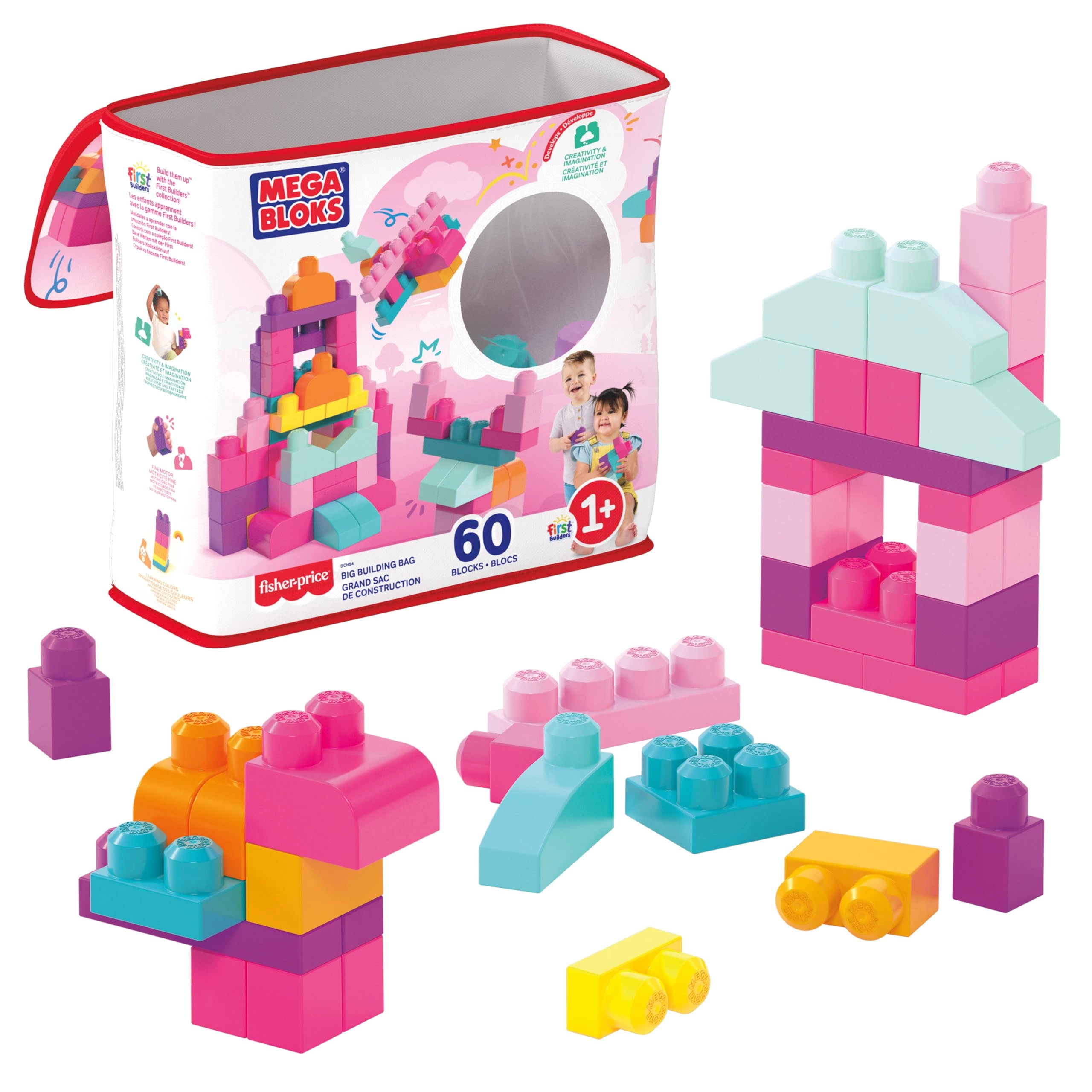 Mattel Big Building Bag - 60 pcs