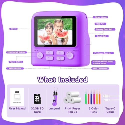 Kids Instant Print Camera