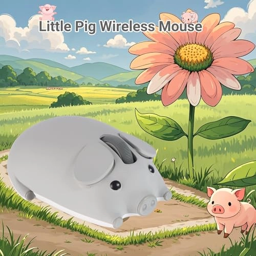 Cute Pig Mouse - Bluetooth & USB
