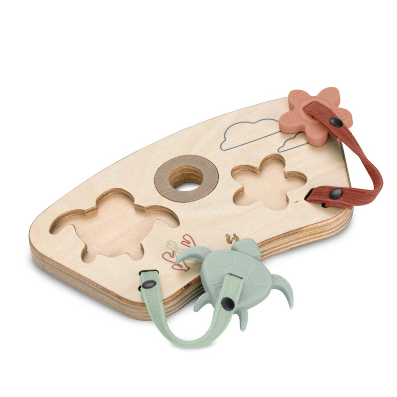 Puzzling Turtle & Flower Play-Tray - Suitable for 8 Months & Above.